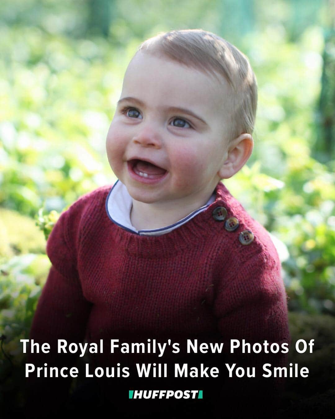 Huffington Postさんのインスタグラム写真 - (Huffington PostInstagram)「Happy birthday, Prince Louis! 🎂 Fresh off celebrating Queen Elizabeth II’s 93rd birthday on April 21, the British royal family is already marking another big milestone. Kensington Palace released photos on April 22 of the Duke and Duchess of Cambridge’s third child, Prince Louis, just before his first birthday on April 23. In keeping with tradition, the former Kate Middleton took the photos of her youngest son herself. Louis can be seen climbing outside the family’s Norfolk home, his eyes wide as he flashes a still-mostly-toothless smile. // 📸: DUCHESS OF CAMBRIDGE/REUTERS⁣⠀」4月24日 4時41分 - huffpost