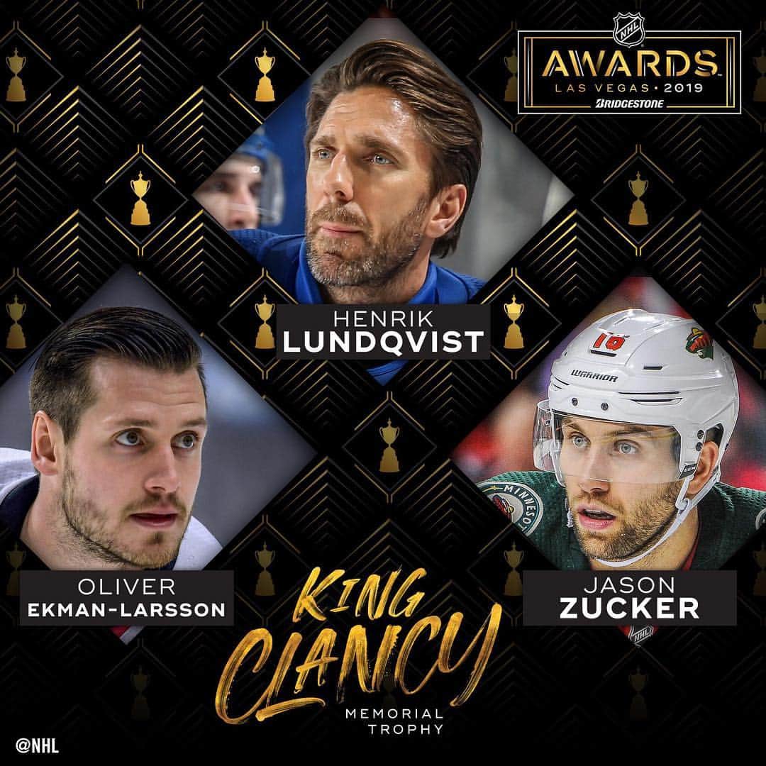 NHLさんのインスタグラム写真 - (NHLInstagram)「Here are your King Clancy Trophy finalists for the 2019 #NHLAwards presented by @bridgestonetires.」4月24日 7時50分 - nhl