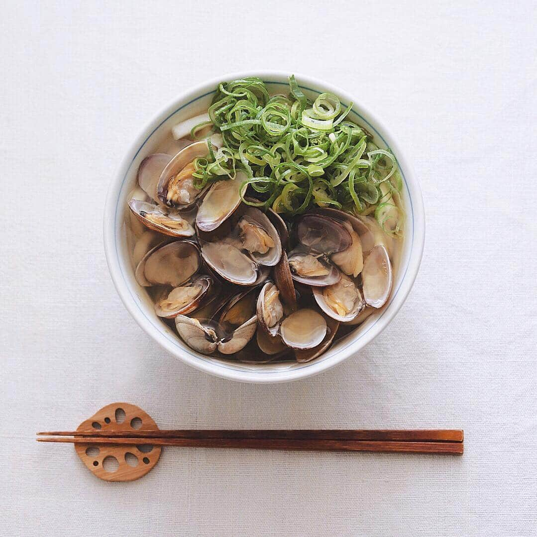 樋口正樹さんのインスタグラム写真 - (樋口正樹Instagram)「Breakfast udon . 朝のあさりうどん。 煮干しのお出汁と あさりのお出汁の 美味い組み合わせ。 たっぷりの青葱と。 . . #あさりうどん #うどん #饂飩 #あさり#うどん部 #うどんが主食 #樋口さんちで麺類 #udon #udonnoodles #noodles」4月24日 7時51分 - higuccini