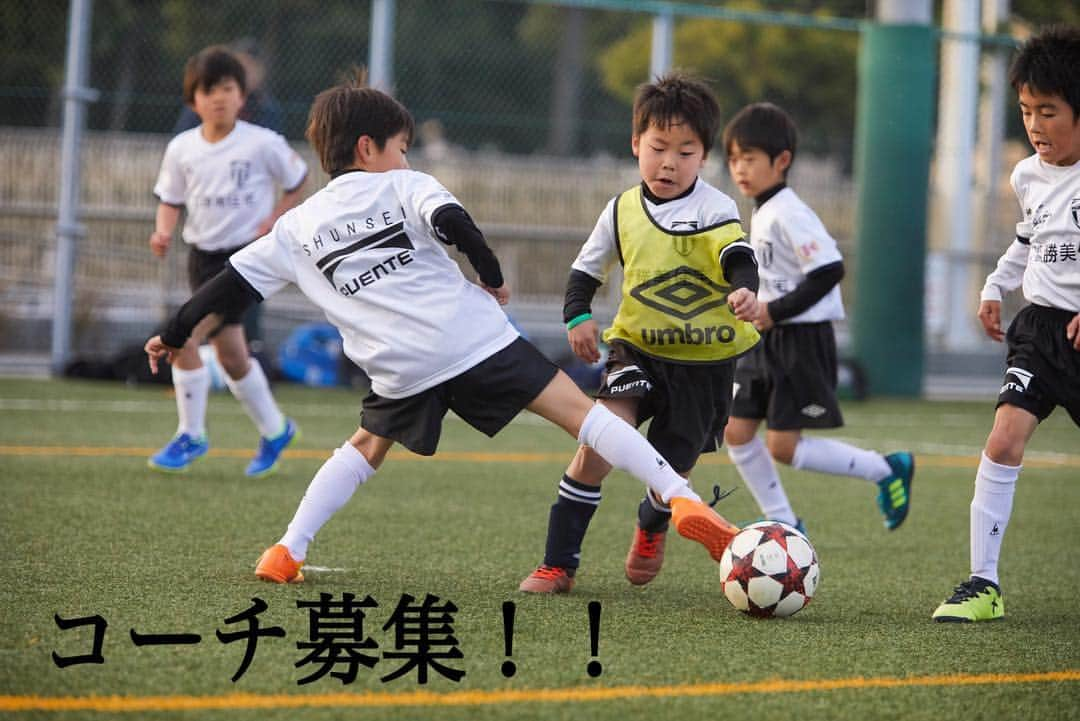 橋本英郎さんのインスタグラム写真 - (橋本英郎Instagram)「PUENTE  FC  を一緒に盛り上げてくれる人募集！！ 小・中学生の指導者、おもろいトレーニング出来る方、子どもたちの素晴らしい成長に触れませんか？！ ①来年度2020年4月よりJr.ユースチーム（兵庫県神戸市、明石市エリア）を立ち上げに伴い、サッカー指導者を募集致します。  もしご興味をお持ちになられた方はこちらにご連絡下さい。  info@puentefc.com  ②スクールにおいて小学生、中学生にフィジカル部分の様々なトレーニングを指導して頂ける方（サッカーに特化する必要はございません）を募集致します。  ③サッカーの指導で、 『面白い指導を持っている！』 という方にもスポットで指導参加募集致します。  ④「スクールで指導したい！」 「お手伝いしたい！」 「一緒に子どもたちの成長に関わりたい！」 という方も募集致します。  こちらは、正社員、アルバイトどちらも募集致します。  ご興味、ご質問がございます方は下記にお問い合わせ下さい。  info@puentefc.com  皆さまのお問い合わせ楽しみにお待ちしております！ ・給料について 正社員  15万円〜30万円  ボーナス 出来高制 ※契約社員、正社員お選びいただけます。 経験者、経歴、指導経験などを考慮してお伝えさせて頂きます。  アルバイト 時給1000円〜（交通費別）プラス出来高あり ※交通費には上限がございます。」4月24日 7時58分 - hideohashimoto