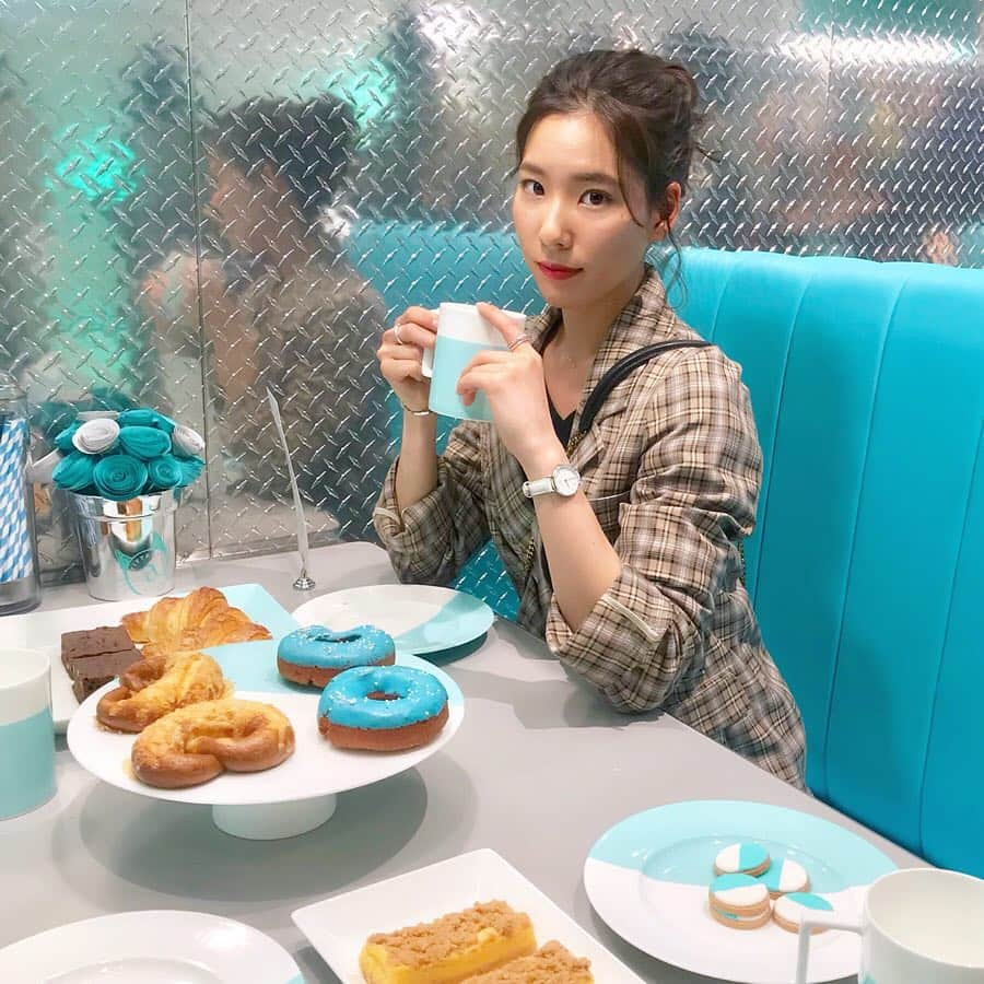 布川桃花さんのインスタグラム写真 - (布川桃花Instagram)「TIFFANY@CAT STREET OPENING RECEPTION PARTY💙 . 🗣TIFFANY CAFE 東京都渋谷区神宮前6-14-5 . #TiffanyxCatStreet」4月24日 10時37分 - momoka_fukawa