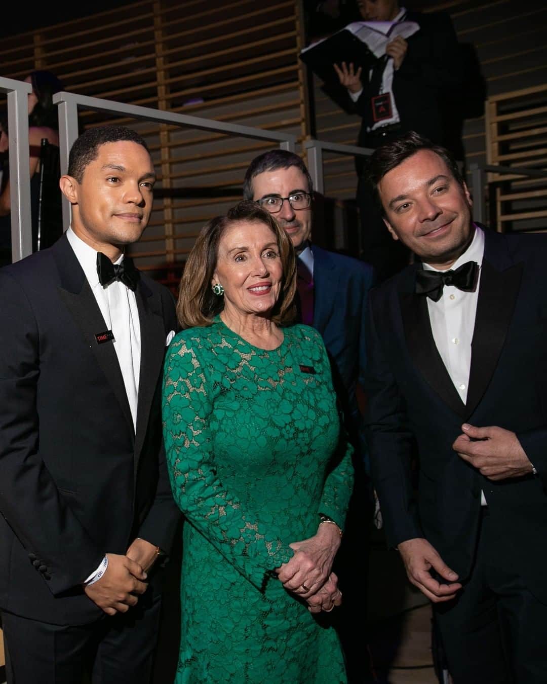 TIME Magazineさんのインスタグラム写真 - (TIME MagazineInstagram)「House Speaker Nancy Pelosi (@speakerpelosi) poses with @trevornoah, John Oliver and @jimmyfallon at the #TIME100 Gala in New York on April 23. Pelosi, who appears on one of this year's covers, was interviewed at the first TIME100 Summit earlier on Tuesday. “[Impeachment is] one of the most divisive paths we could go down in our country, but if the path of fact-finding takes us there, we have no choice,” the California Democrat said. “We’re not there yet.” Read more at the link in bio. Photograph by @kevintachman for TIME」4月24日 11時09分 - time