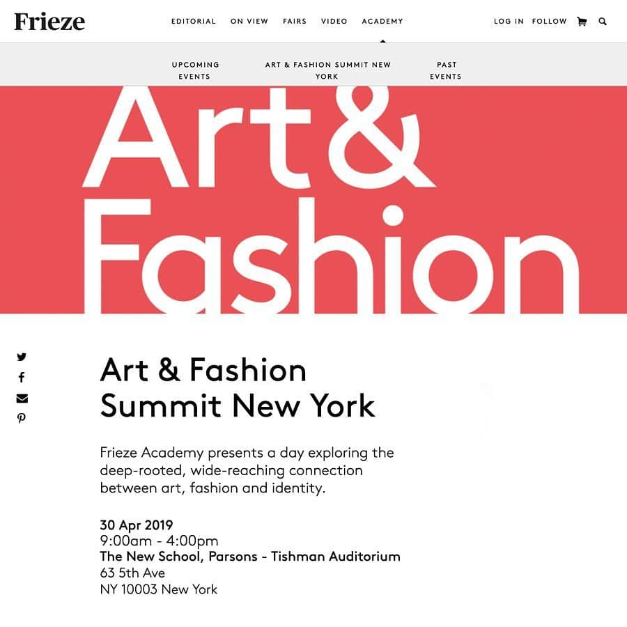 YOONさんのインスタグラム写真 - (YOONInstagram)「NYC!🇺🇸 I'll be opening the @friezeacademy Art & Fashion Summit on 4/30 with @timblanks Editor-at-Large of @bof. Come thru! . 4.30 | The New School, Parsons NYC #art #fashion #newyork @friezeartfair #friezeacademy @frieze_magazine @friezeacademy」4月24日 11時21分 - yoon_ambush