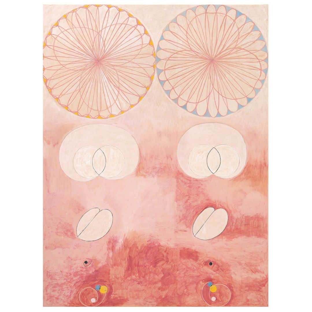 アダムさんのインスタグラム写真 - (アダムInstagram)「"Group IV, The Ten Largest, No.9, Old Age." Hilma Af Klint, 1907.⁣ An essential part of the Guggenheim Museum's retrospective, Hilma af Klint: Paintings for the Future, this 10 foot tall master work 'demonstrates that the genesis story of Western modernist abstraction was not an all-male adventure...A woman had gotten there first, largely on her own.' - Roberta Smith, @nytimes⁣ #hilmaafklint #guggenheim」4月24日 22時00分 - adamlippes