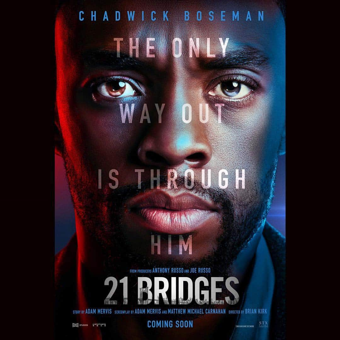 チャドウィック・ボーズマンさんのインスタグラム写真 - (チャドウィック・ボーズマンInstagram)「#21Bridges trailer dropping tomorrow ➡️ @21bridgesmovie」4月24日 22時01分 - chadwickboseman