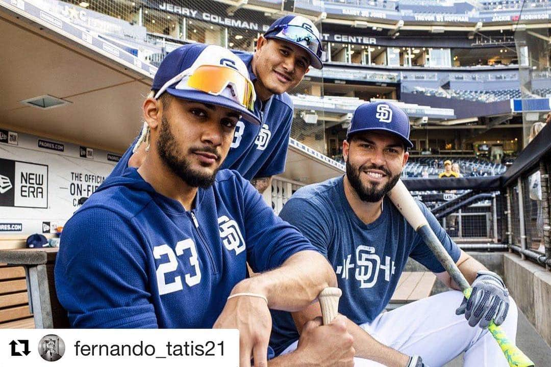 エリック・ホズマーさんのインスタグラム写真 - (エリック・ホズマーInstagram)「#Repost @fernando_tatis21 with @get_repost ・・・ Ayyyy👀👀🔥🔥🔥 Los Niños👅👅👅」4月24日 15時20分 - hosmer305