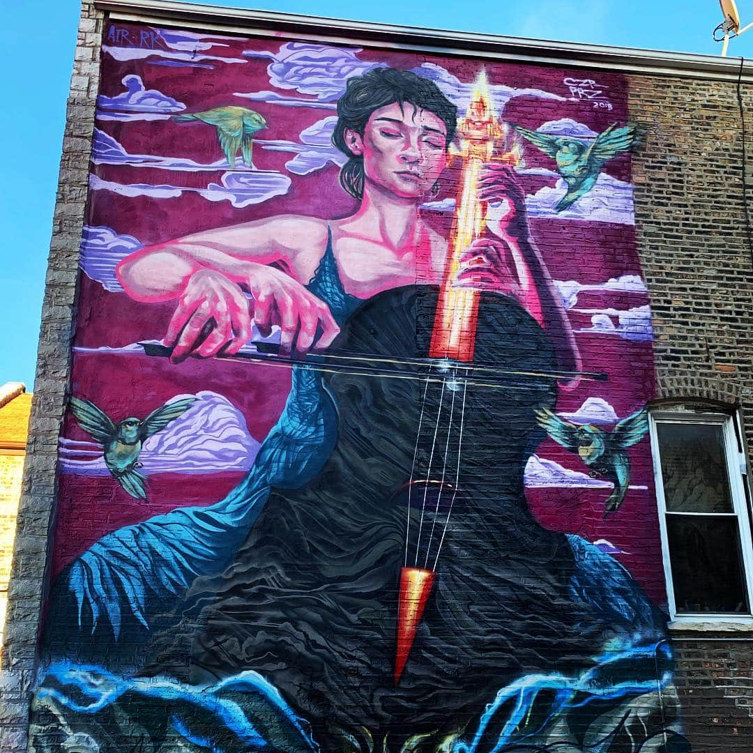 ヴィクター・ウッテンのインスタグラム：「A Very Nice Painting in Chicago.」