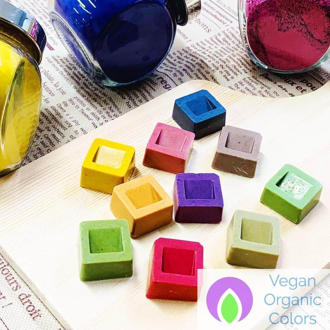 Vegan Organic Colorsのインスタグラム：「Mix Colors and Create more Colors!💗＋💙＝💜　Make your own colors!💯🎆 All from natural Ingredients and Sterilized!」