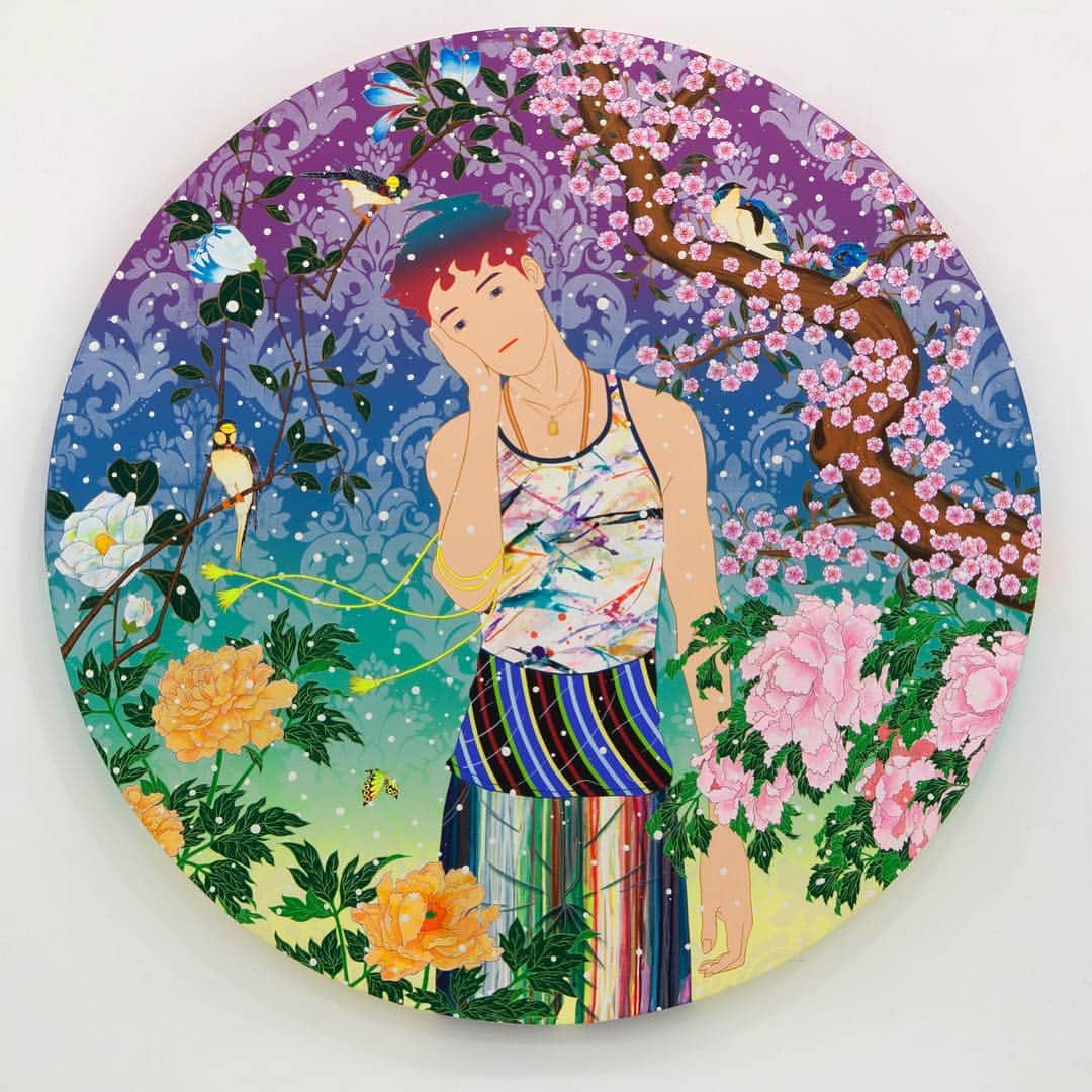 松山智一のインスタグラム：「I have some new works up at @artbrussels artfair starting tomorrow with @zidounbossuytgallery . If in Brussels it seems there’s also numerous of my fellows works , so go take a peek.」