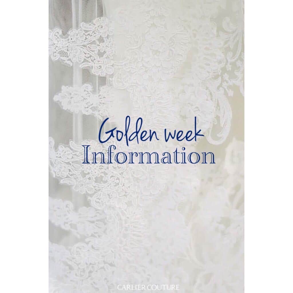 のインスタグラム：「. 【Carlier Couture info】 🌿GW information🌿 . いつもCarlier Coutureのアカウント、 HPを見て頂き、誠にありがとうござます。 . GWの営業日のお知らせです。 ✔︎4月27日（土） ✔︎4月30日 （火） ✔︎5月4日 （土） その他のお日にちはお休みor作業day とさせていただき、初回ご相談、 お打ち合わせはお承りできかねますが、 メールでのお問い合わせはお気軽にどうぞ♪ . . . . 【Carlier Couture オーダー状況】 🌿6月のご納品 お承り終了とさせていただきました . 🌿夏挙式の花嫁さま まだ若干の空きがございますが、 早めのご相談をお勧め致します。 . 🌿ウェディングアクセサリーのみのオーダー 現在ストップしております . 🌿フォーマルドレスのオーダー 正式発注より製作期間3ヶ月頂いております . . . お問い合わせはHPの contactからお気軽にどうぞ▶︎▶︎ www.carlier-couture.com .」
