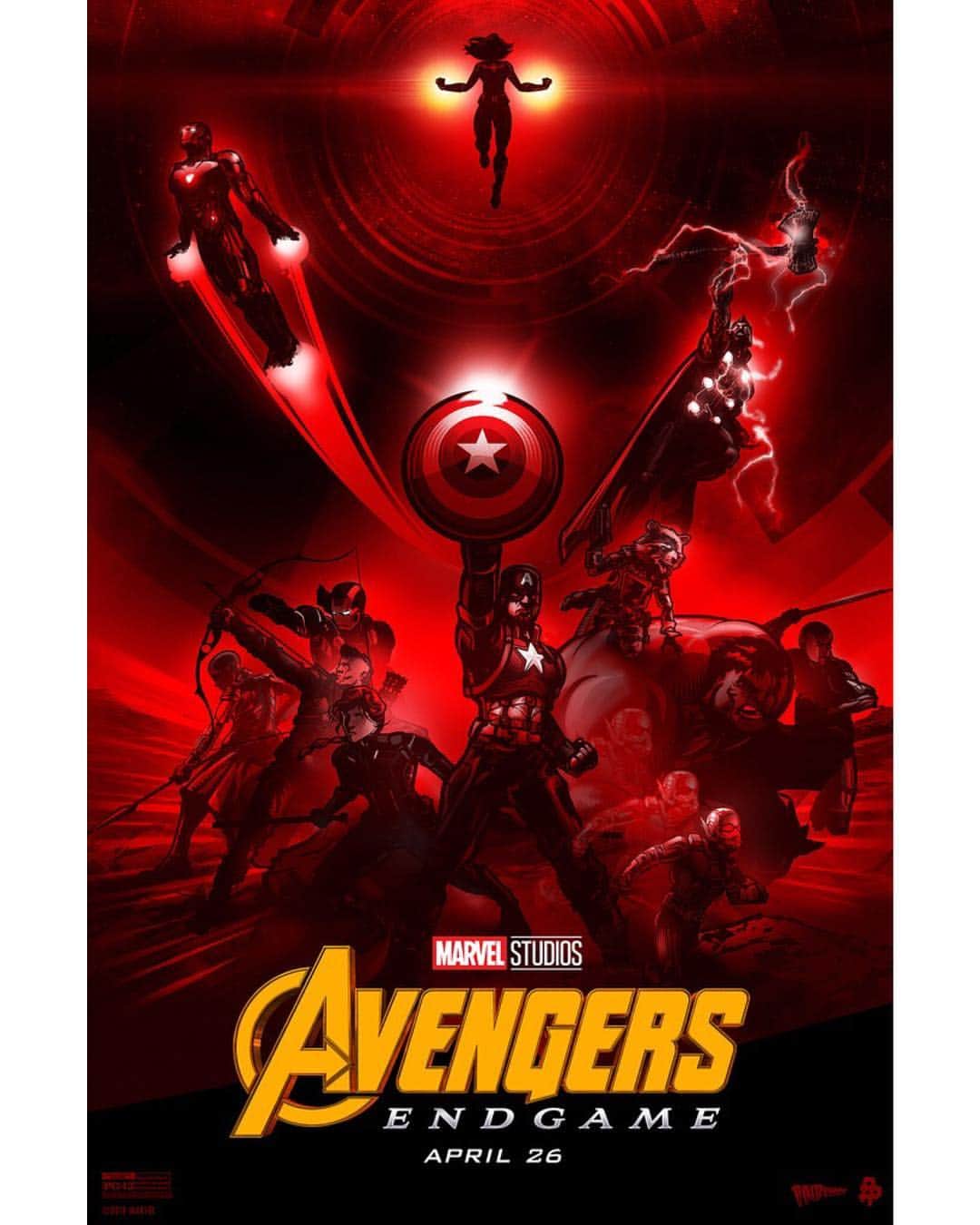 Marvel Entertainmentさんのインスタグラム写真 - (Marvel EntertainmentInstagram)「Here's the Marvel Studios’ #AvengersEndgame-inspired poster by artist Paul Ainsworth (@PAIDesign)! #DontSpoilTheEndgame」4月25日 8時00分 - marvel