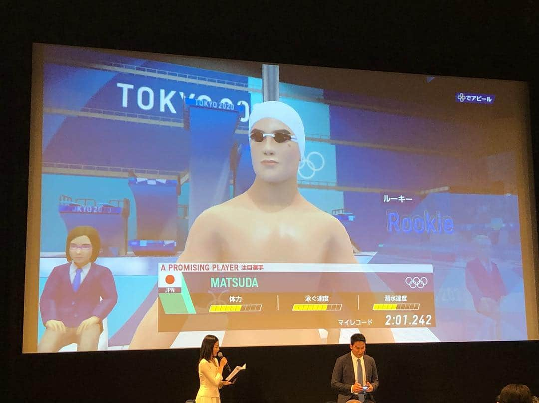 松田丈志さんのインスタグラム写真 - (松田丈志Instagram)「東京2020オリンピック the official video game のPR大使に就任しました😆👌 実際のオリンピックスタジアムやアクアティクスセンターをリアルに再現したグラフィックや、自分そっくりに作れるアバター、更にシンプルな操作で誰でも楽しめる様になってます🙆‍♂️ 僕のアバター似てません？😆 #tokyo2020」4月25日 6時40分 - tkc001