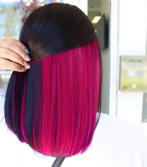 CosmoProf Beautyさんのインスタグラム写真 - (CosmoProf BeautyInstagram)「Peek-A-Boo PINK, What do you think? 😍 ✨ "Her hair is naturally a level 1, Black! 🖤 So there was quite a bit of lifting to do. I took skinny sections and stuck with only a 20 vol all around. Toned only with the best, @joico Intensity" 🙌 Hair by #COSMOPRO @angietriana.hair ✨ Save up to 50% on Joico Intensity shades at #cosmoprofbeauty where you are #licensedtocreate colorfully!  #repost #joicointensity #joicocolorintensity #hiddencolors #hairjoi #pinkhair #hotpinkhair」4月24日 23時00分 - cosmoprofbeauty