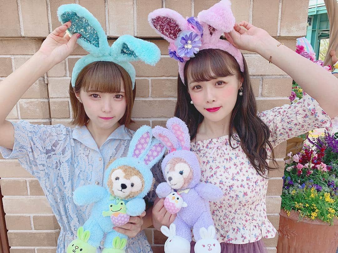 福山梨乃さんのインスタグラム写真 - (福山梨乃Instagram)「ダフメイ♡🐻！ . いっしょにディズニー行ってる回数いちばん多いのひなひさんな気がする〜🙃 . . #ディズニーシー#ダッフィー#イースターダッフィー#ダッフィーイースター #香港ダッフィー#ダッフィーグッズ#ダッフィーアンドフレンズ #tokyodisneysea#tokyodisneyresort#disneyeaster#東京ディズニーシー#lebeccaboutique#ディズニーイースター#イースターグッズ#レベッカブティック#ダフメイコーデ#ダフメイ#うさぴよ#ディズニーカチューシャ#イースターカチューシャ #usapiyo#usapiyoeasterpark#うさぴよイースター #春コーデ#イースターコーデ#ディズニーコーデ#ディズニーバウンド #うさぴよイースターパーク#디즈니씨#도쿄디즈니씨」4月24日 23時21分 - rinomaru_