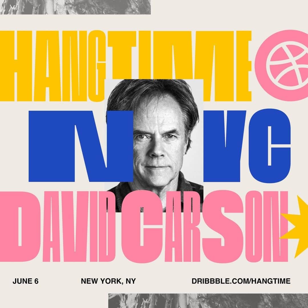 Dribbbleさんのインスタグラム写真 - (DribbbleInstagram)「"He feels the work..there's a strong element of intuition and that fits because sometimes you can't describe why his work is so beautiful." - Hillman Curtis @davidcarson is speaking at Hang Time, our one day design conference in NYC. Save $100 on your ticket w/discount code hangtimesocial. Link to tickets in our bio.⠀ ⠀ #dribbble #hangtimenyc #davidcarson」4月24日 23時33分 - dribbble