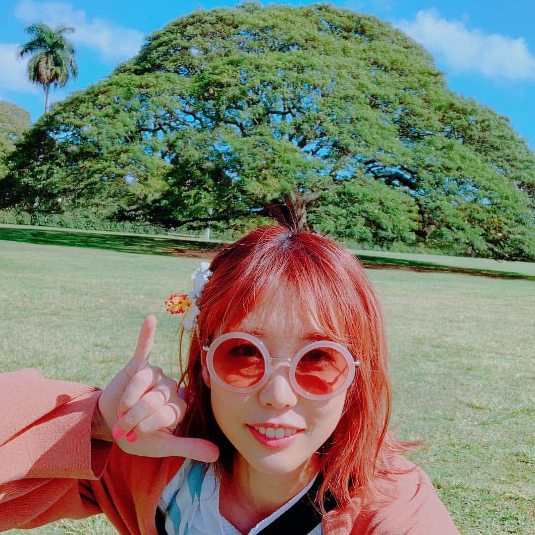 楠田亜衣奈のインスタグラム：「はわいのおもいで #今チェキハワイ」
