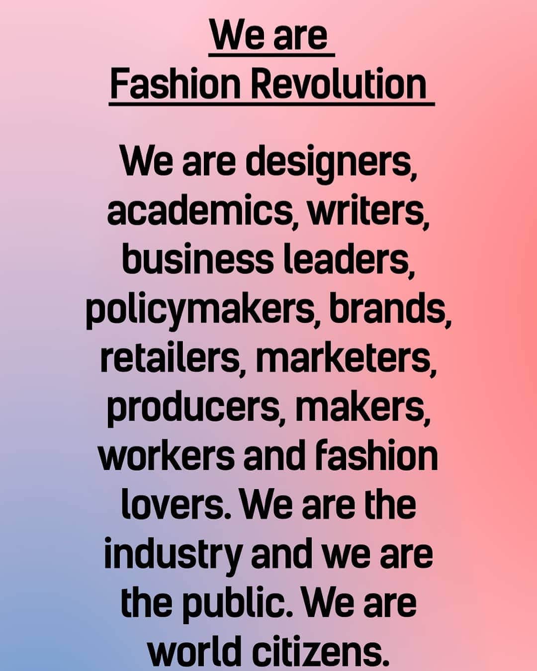 キャサリンハムネットさんのインスタグラム写真 - (キャサリンハムネットInstagram)「It's Fashion Revolution week which takes place annually around the anniversary of the Rana Plaza tragedy.  Their wonderful work is always an inspiration to us ❤ No one should die for fashion. . . @fash_rev @fashionopenstudio #fashionrevolutionweek #ranaplaza #whomademyclothes #lovedclotheslast #katharinehamnett #katharinehamnettlondon」4月25日 1時26分 - katharinehamnett
