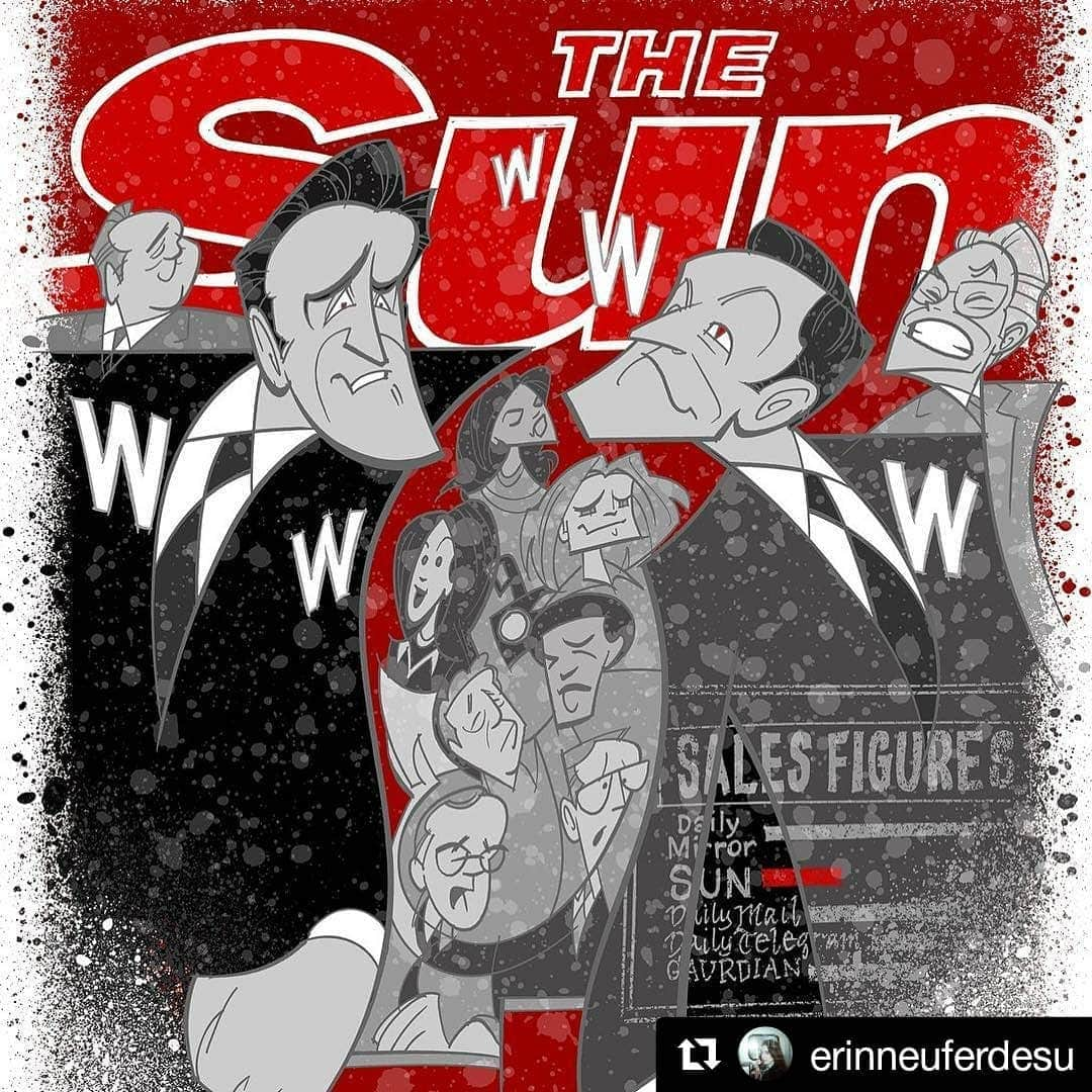 ジョニー・リー・ミラーさんのインスタグラム写真 - (ジョニー・リー・ミラーInstagram)「We open today! Come see us if you can. I am super proud of this production and team. Incredible cartoon by @squigsrobertson  #Repost @erinneuferdesu ・・・ INK opens today! To say I’m proud would be a massive understatement. // I’ve also been drawing #alhirschfeld inspired cartoons my whole life and to see the @squigsrobertson (aka the new al hirschfeld) cartoon has actually brought tears to my eyes. #inkbroadway @mtc_nyc @broadwaycom」4月25日 2時05分 - jonnylmiller