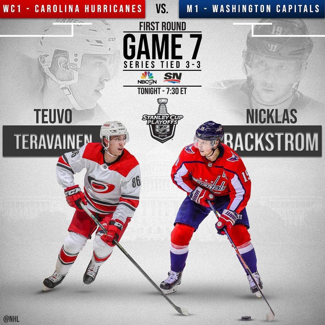 NHLさんのインスタグラム写真 - (NHLInstagram)「BUT WAIT THERE'S MORE!  Can @teravainenteuvo and the @nhlcanes take down the defending #StanleyCup Champions in #Game7?  @nhlcanes vs. @capitals TONIGHT at 7:30 ET on @nhlonnbcsports and @sportsnet」4月25日 3時04分 - nhl