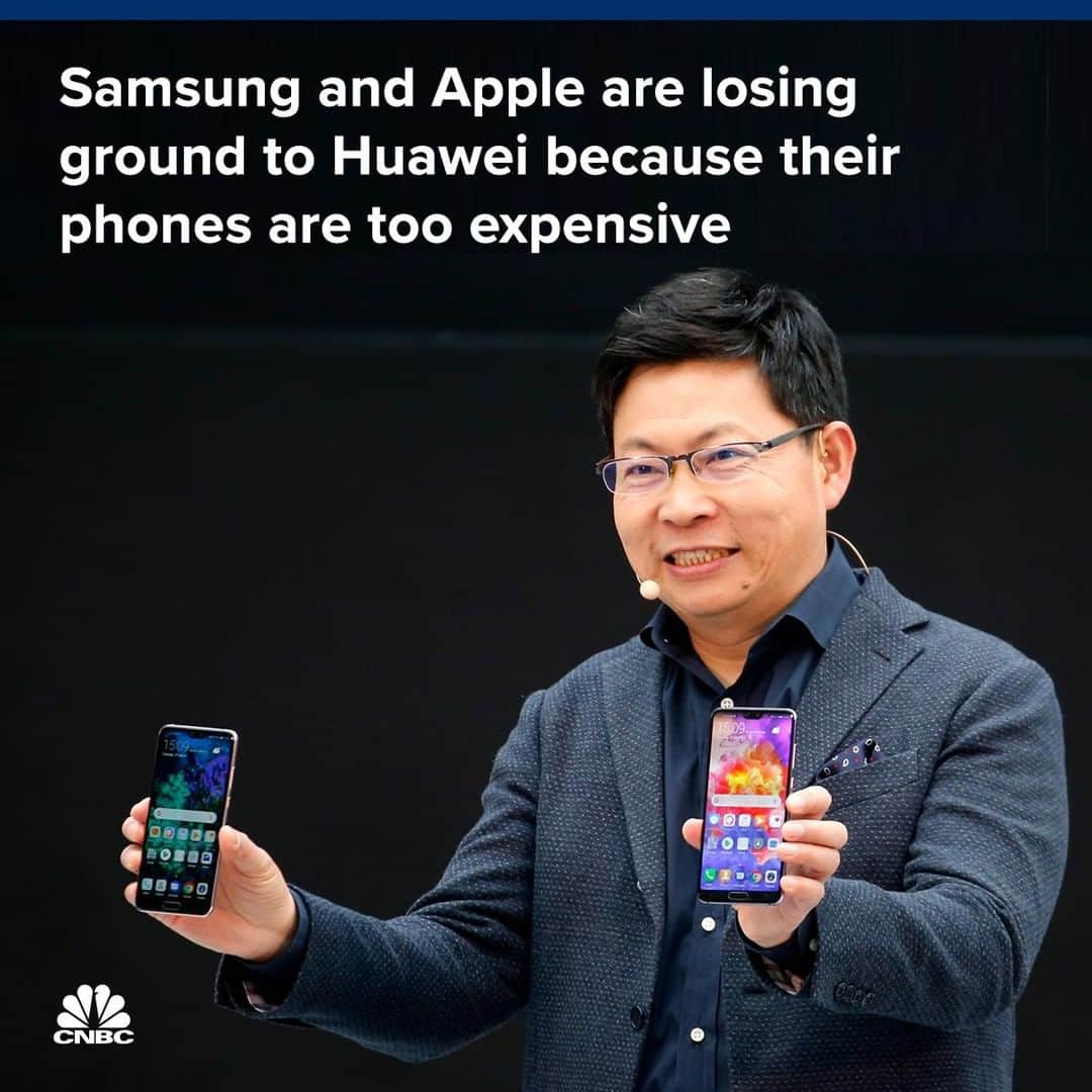 CNBCさんのインスタグラム写真 - (CNBCInstagram)「Key points:⁣ ⁣ ▪️China’s Huawei is gaining market share over major rivals like Samsung and Apple, according to tech research firm Gartner.⁣ ⁣ ▪️Consumers are put off by the high price tags on premium Apple and Samsung models, Gartner says.⁣ ⁣ ▪️Apple has been losing ground in emerging markets like China, as leading Chinese players improve the quality of their smartphones.⁣ ⁣ To read more, visit the link in bio.⁣ *⁣ *⁣ *⁣ *⁣ *⁣ *⁣ *⁣ *⁣ #huawei #apple #samsung #smartphone #iphone #tech #technology #innovation #business #businessnews #cnbc⁣」4月25日 14時02分 - cnbc
