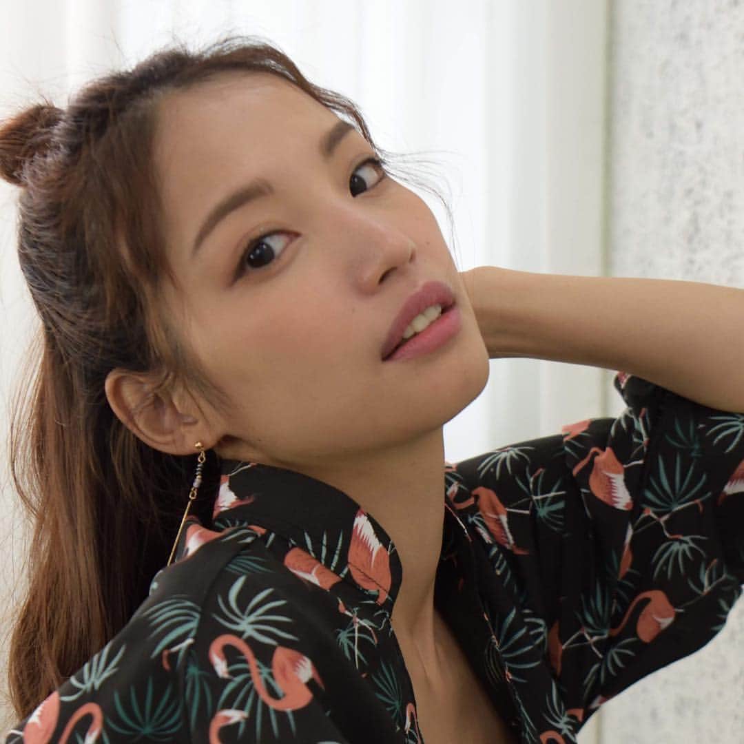 蒼怜奈のインスタグラム：「#フラミンゴ #ロングヘア #ロングヘアアレンジ #撮影会 #レースクイーン #釣りガール #釣り #蒼怜奈 #あおいれいな」
