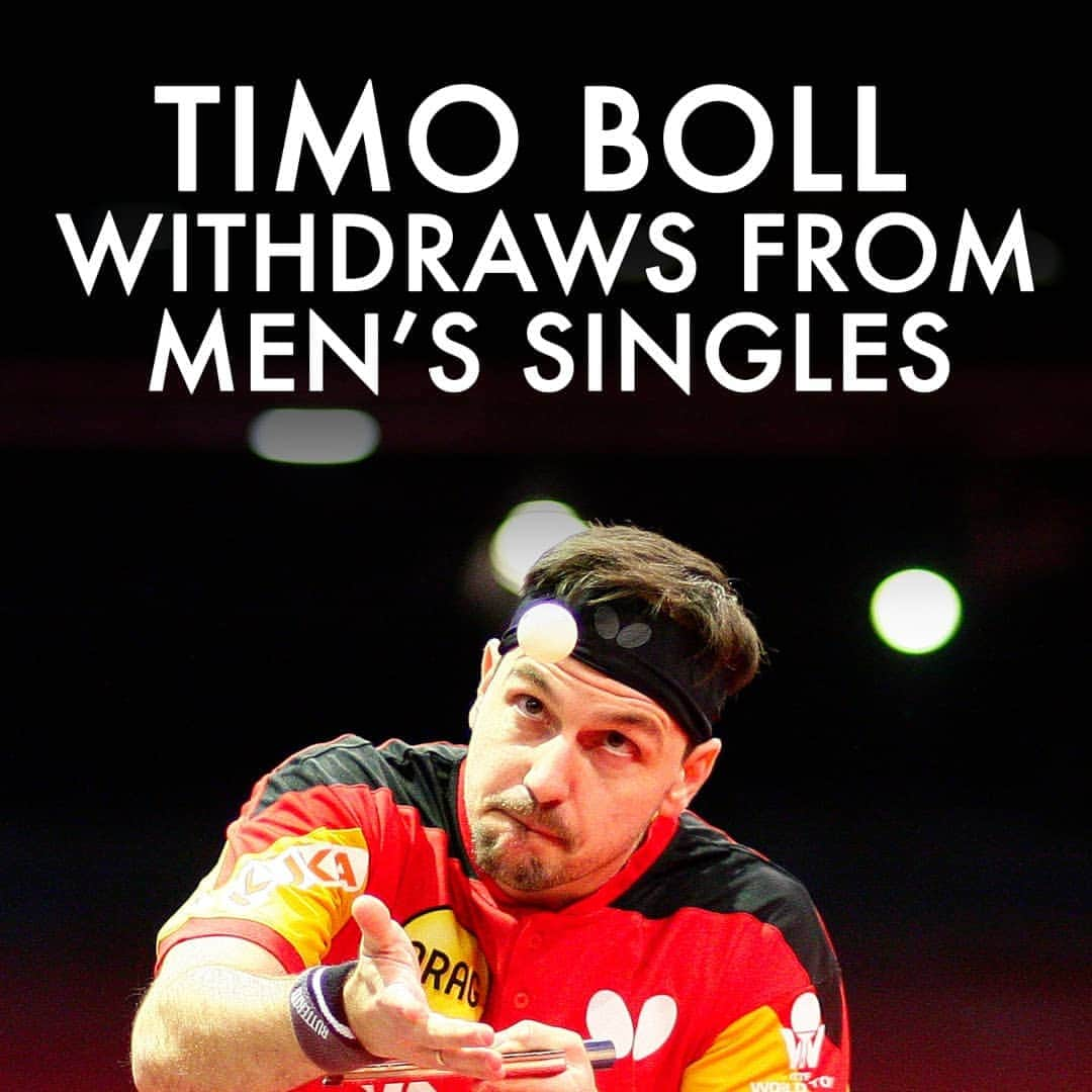 ITTF Worldさんのインスタグラム写真 - (ITTF WorldInstagram)「BREAKING NEWS❗️ 5th seed Timo Boll 🇩🇪 withdraws from the Men's Singles due to a fever. He will try to make the Men's Doubles later in the evening. 😭  We wish him a quick recovery 💪🏻💪🏻 #ITTFWorlds2019 #NotJustPingPong」4月25日 18時44分 - wtt