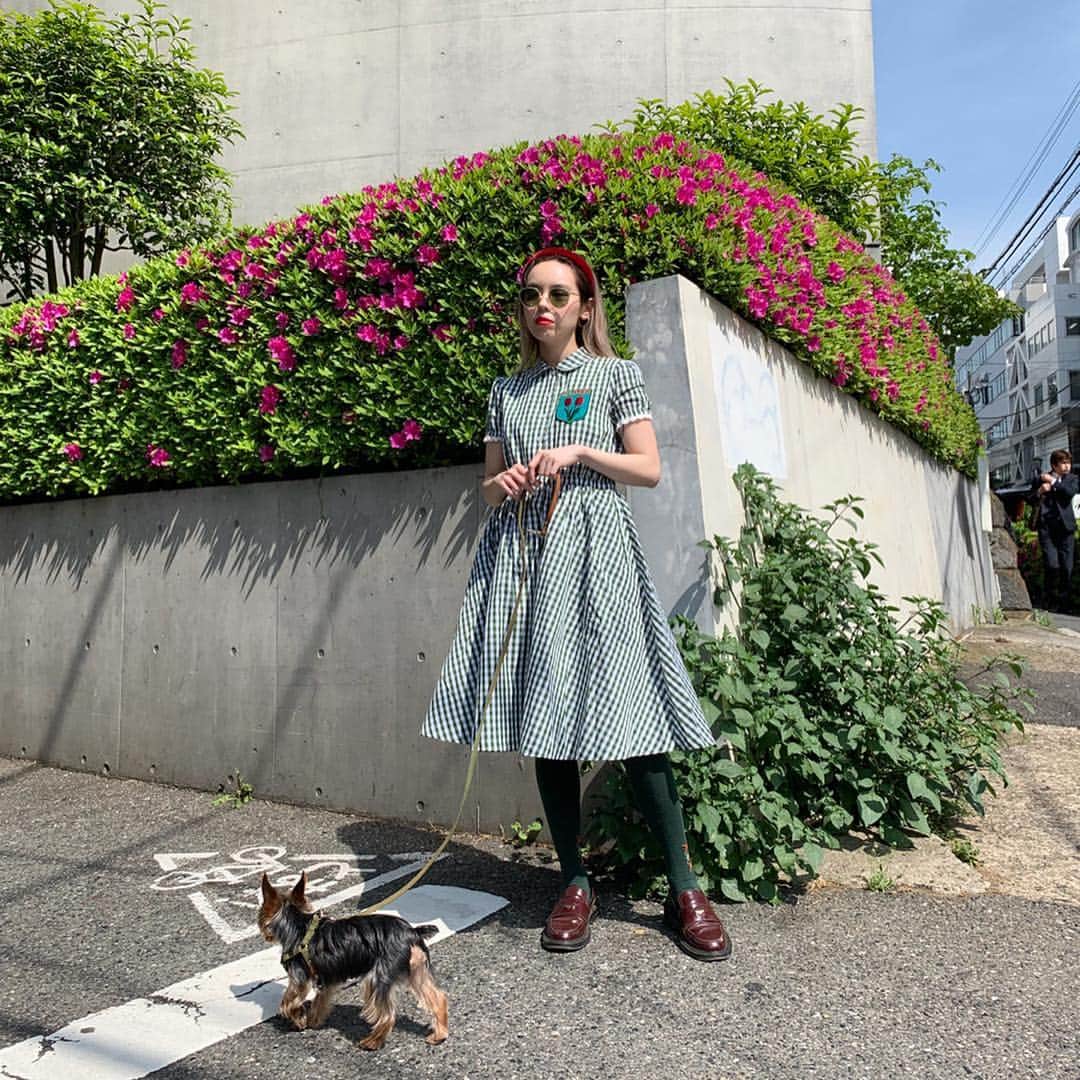 Aymmy in the batty girlsのインスタグラム：「【RECOMMEND】﻿ ﻿ TULIP GINGAM CHECK ONEPIECE﻿ ¥17,820(taxin)﻿ . @setoayumi :153cm/Sサイズ着用 ﻿ #aymmy #aymmyinthebattygirls﻿﻿ #エイミー #原宿 #ワンピース#チェックワンピース﻿﻿ #ギンガムチェック」