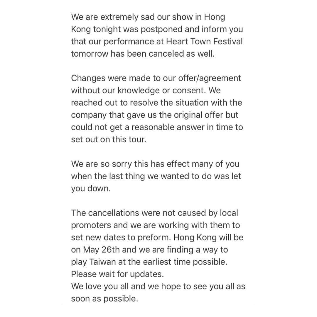 Masato さんのインスタグラム写真 - (Masato Instagram)「Dear Hong Kong, Taiwan I know this has effected a lot of people but a lot of lines were crossed...we never want to make you feel let down EVER We will find a way (a right way) to get over your way ASAP. Love you guys.」4月25日 22時29分 - masato_coldrain