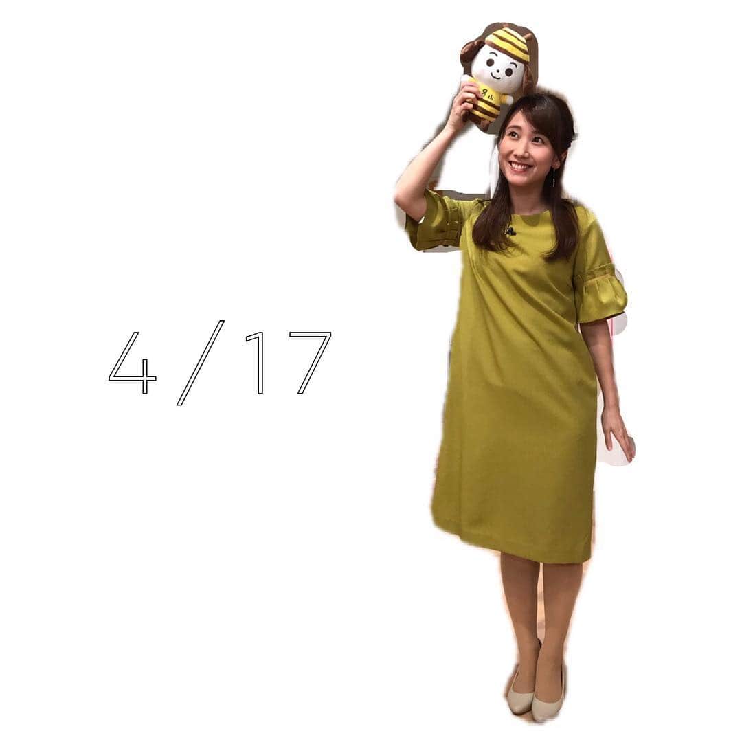 柴田平美さんのインスタグラム写真 - (柴田平美Instagram)「4/17 みんテレ衣装👗  先日の イエローグリーン またまた登場♡ とっても好みの色です✨  今回はワンピースでした👗  #衣装 #ワンピース #イエローグリーン #ファッション #アナウンサー」4月25日 22時40分 - narumi.shibata99