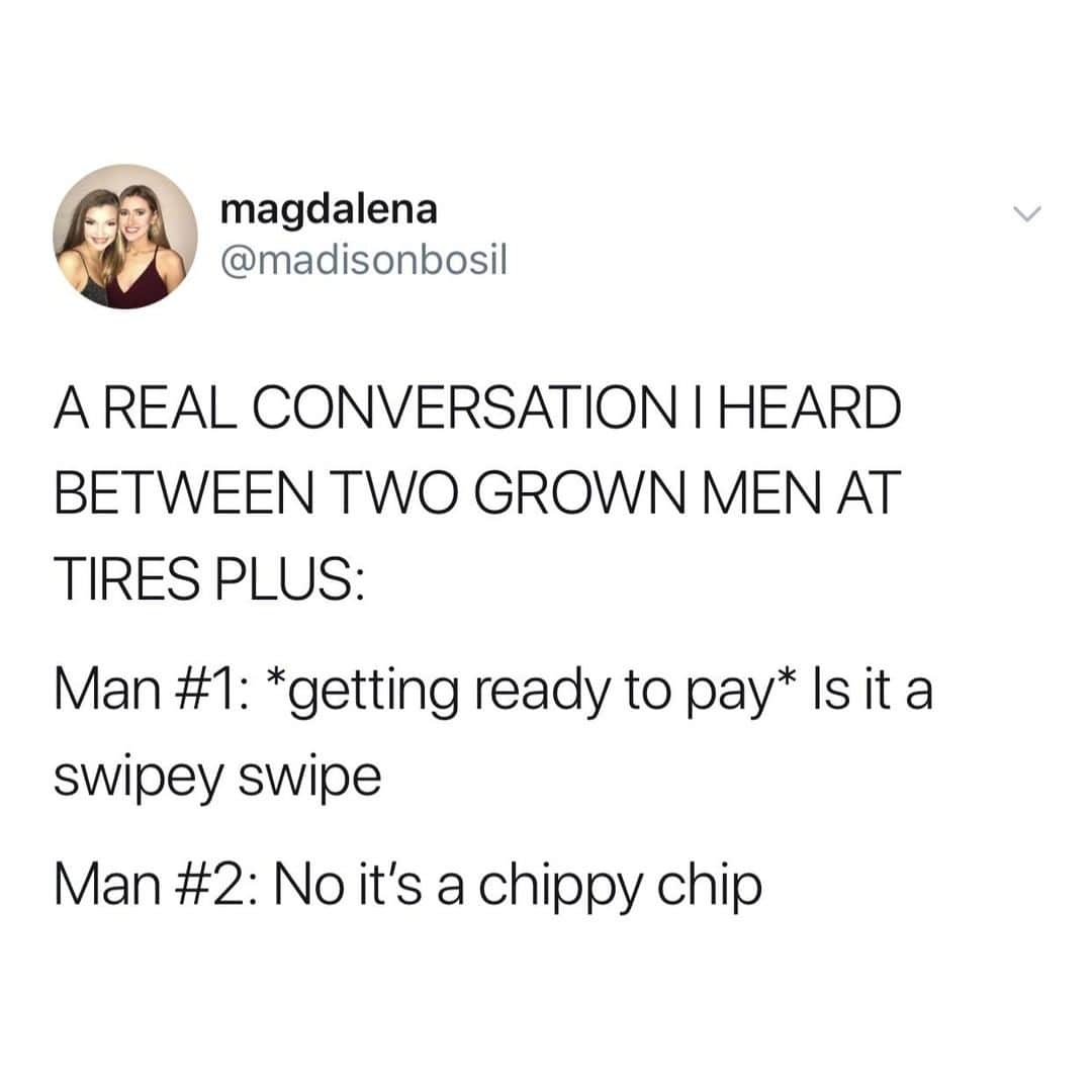 BuzzFeedさんのインスタグラム写真 - (BuzzFeedInstagram)「in this world you're either a "swipey swipe" or a "chippy chip" there is no in between」4月25日 23時03分 - buzzfeed