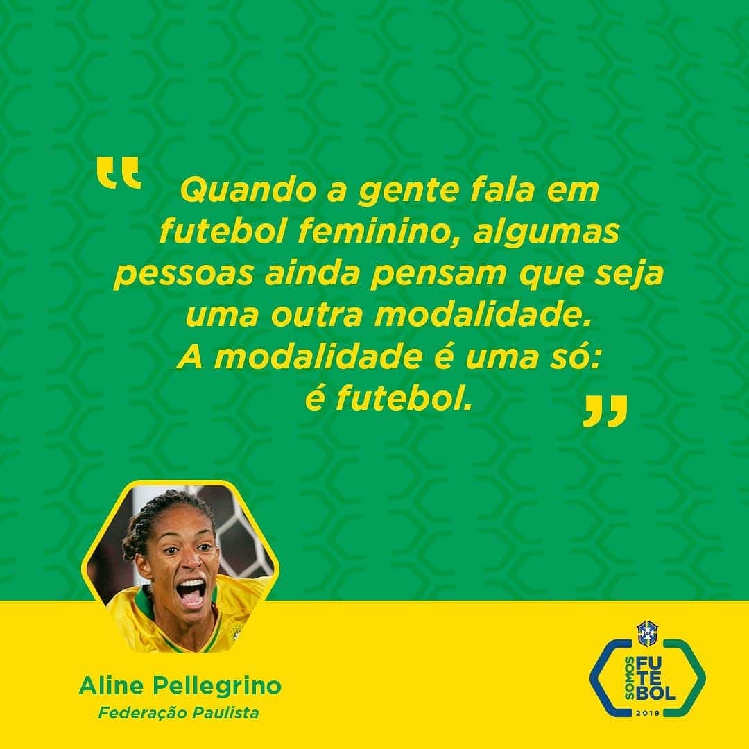 サッカー ブラジル代表チームさんのインスタグラム写真 - (サッカー ブラジル代表チームInstagram)「Aline Pellegrino, coordenadora da @fpf_oficial, foi uma das convidadas da #SomosFutebol ⚽️♀️ #JogaBola ⠀⠀⠀⠀⠀⠀⠀⠀⠀ Foi uma manhã de discussão do futuro e desenvolvimento do Futebol Feminino, em ano de Copa do Mundo para a @selecaofemininadefutebol」4月26日 0時50分 - cbf_futebol