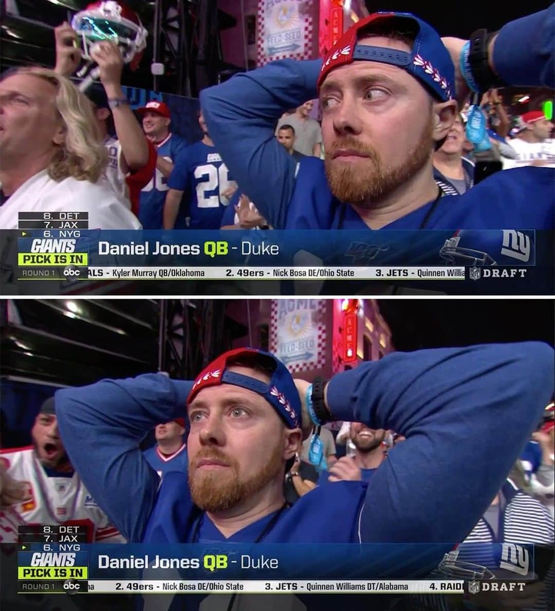 espnさんのインスタグラム写真 - (espnInstagram)「Moments after the Giants announced their pick ...」4月26日 11時04分 - espn