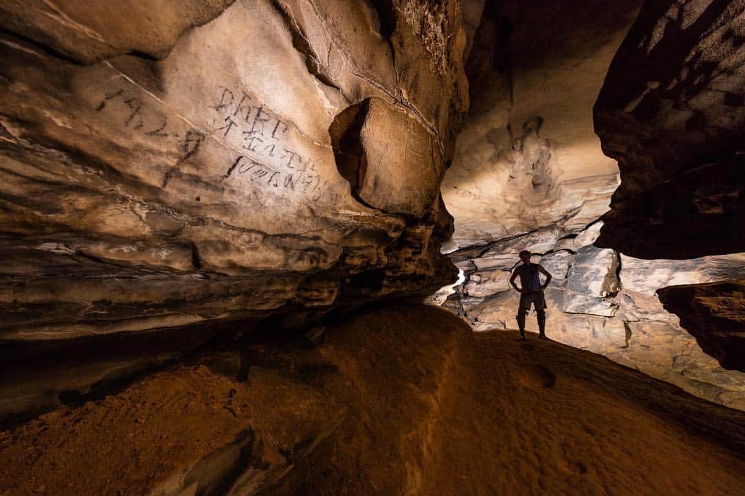 thephotosocietyさんのインスタグラム写真 - (thephotosocietyInstagram)「Photo by Stephen Alvarez (@salvarezphoto) | Manitou Cave, Alabama The Cherokee were the only Native American group to develop a written language. Cherokee Syllabary, as the writing is known, was developed by Cherokee leader Sequoyah in the late 1810s. Some of the first examples of Cherokee Syllabary have been discovered in Alabama’s Manitou Cave. This inscription dates from the beginning of the forced relocation of Native Americans known as the Trail of Tears. The inscription is a vivid reminder of how complex Native American culture is. This image was recorded as part of my non profit’s (@ancientartarchive) work in documenting the cave and its inscriptions.」4月26日 2時49分 - thephotosociety