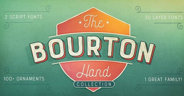 myfontsさんのインスタグラム写真 - (myfontsInstagram)「Bourton Hand is a typeface by Kimmy Design. It’s the hand drawn version of Bourton and a sans-serif cousin to Burford. With more layering options, stylistic alternatives, graphic extras and a script font - the family of 34 fonts is 70% OFF. #EarthDaySale https://bit.ly/2vjQdep」4月26日 3時11分 - myfonts
