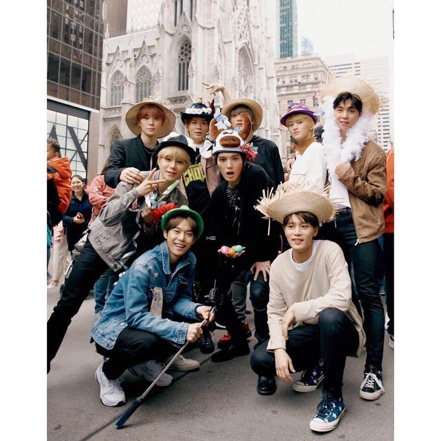 NCT 127さんのインスタグラム写真 - (NCT 127Instagram)「One of the best Easter celebrations I've ever had in my life haha I'm glad we decorated our own hats because everyone else had some pretty crazy-looking hats lool It was great to see NYC in the Easter spirit!! Great time haha -Mark  #WE_ARE_SUPERHUMAN #NCT127_SUPERHUMAN #NCT127 #SUPERHUMAN #NEOCITYinUSA #NCT127inUSA #NEWYORK #NCT127 #NCT」4月26日 3時31分 - nct127