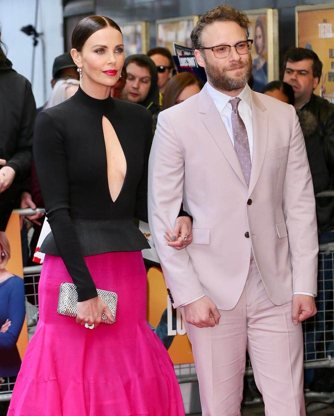 Just Jaredさんのインスタグラム写真 - (Just JaredInstagram)「@charlizeafrica in @givenchyofficial and @sethrogen in @paulsmithdesign at the London premiere of @longshotmovie! See more on JustJared.com #CharlizeTheron #SethRogen #LongShotMovie Photos: @gettyimages & WENN」4月26日 4時19分 - justjared