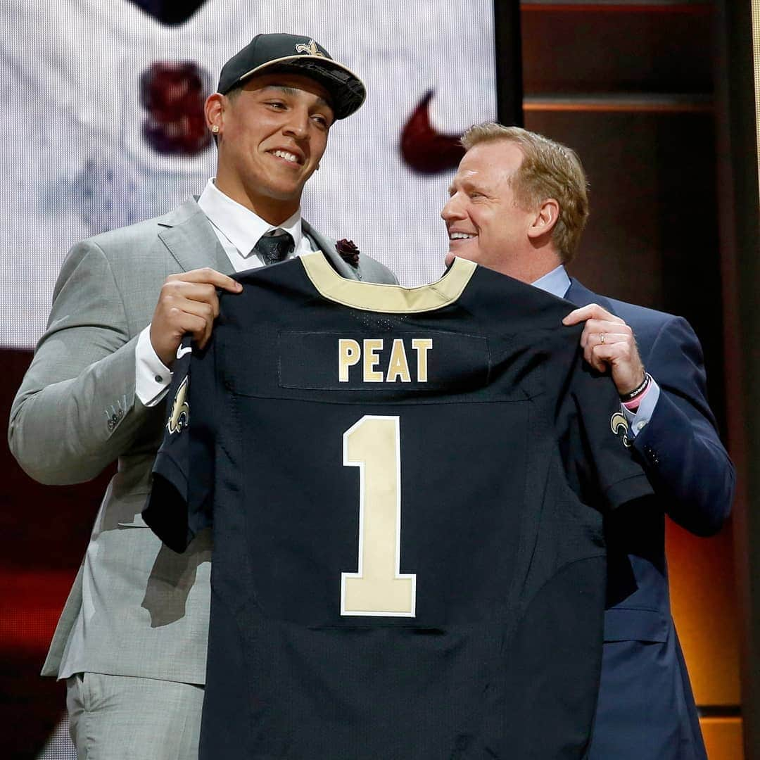 ニューオーリンズ・セインツさんのインスタグラム写真 - (ニューオーリンズ・セインツInstagram)「#TBT @andruspeat ⚜️ #NFLDraft #SaintsDraft⁣ ⁣/⁣ (AP Photo)」4月26日 6時03分 - saints