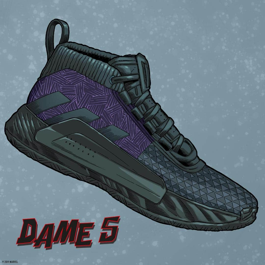 デイミアン・リラードさんのインスタグラム写真 - (デイミアン・リラードInstagram)「The #BlackPanther colorway of my #Dame5 drops tomorrow as part of the @adidashoops x @marvel “Heroes Among Us” pack. Hit the link in my bio tomorrow morning to get yours. #WakandaForever」4月26日 6時36分 - damianlillard