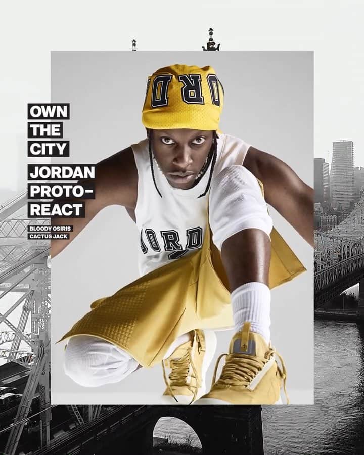 Jordanのインスタグラム：「New heights. @BloodyOsiris and the Cactus Jack crew own the city in the Modern collection.」