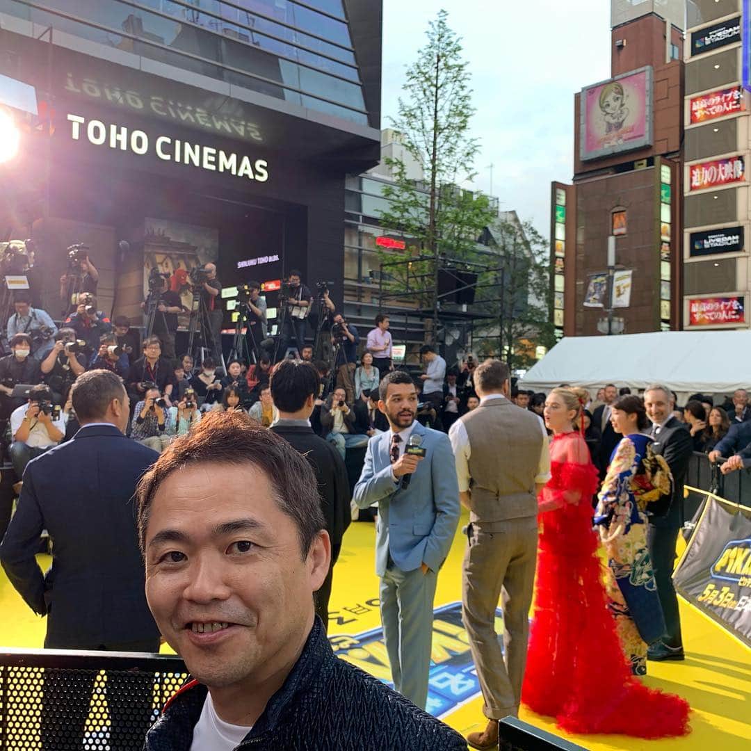 増田順一のインスタグラム：「映画 #名探偵ピカチュウ ワールドプレミア！23年前のドット絵の世界から、フルCGへ。大人のポケモン映画でした！是非ご覧ください！！ #ピカチュウハリウッドデビュー #pokemon #pikachu #game #movie #ポケモン#ピカチュウ #映画」