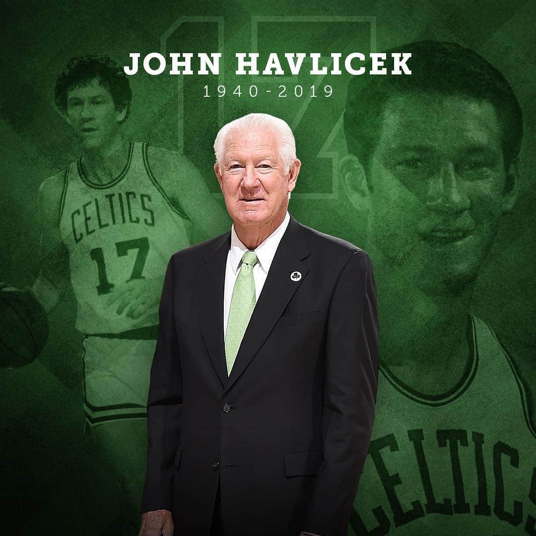 ボストン・セルティックスさんのインスタグラム写真 - (ボストン・セルティックスInstagram)「It is with great sadness we have learned that Celtics Legend and Hall of Famer John Havlicek has passed away peacefully today at the age of 79. He will be dearly missed by his Celtics family.」4月26日 10時15分 - celtics