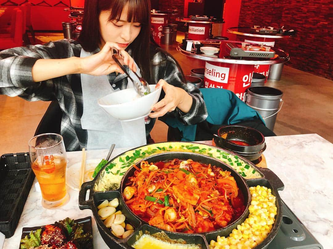 城恵理子さんのインスタグラム写真 - (城恵理子Instagram)「. . #ハラペコ食堂  #チュクミ . . 食べました . #清水里香 . . .」4月26日 19時55分 - eriko_jo1127