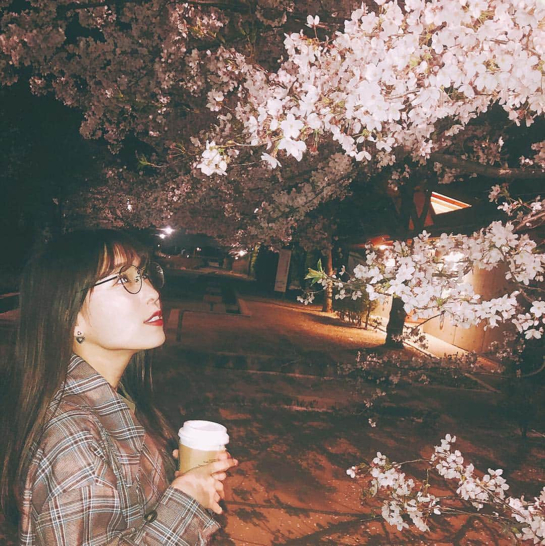 小嶋菜月さんのインスタグラム写真 - (小嶋菜月Instagram)「🌸🌸🌸 . . . 夜桜 とっても綺麗でした🌸 . . . #桜 #夜桜 #お花見」4月26日 20時58分 - kojimanatsuki_offical