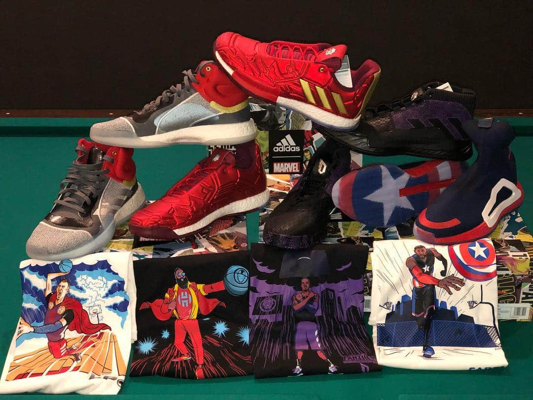 ザック・バランスキーさんのインスタグラム写真 - (ザック・バランスキーInstagram)「ADIDAS×MARVEL😎🙌🔥 Heroes Among Us  #Marvel #adidasBasketball #Basketball #teamadidas #giftedbyadidas @adidastokyo @adiadshoops @marvel  Marvel’s Iron Man | Harden Vol.3 Marvel’s Black Panther | Dame 5 Marvel’s Captain America | N3XT L3V3L Marvel’s Thor | Marquee Boost  https://shop.adidas.jp/basketball/」4月26日 14時15分 - zackab10