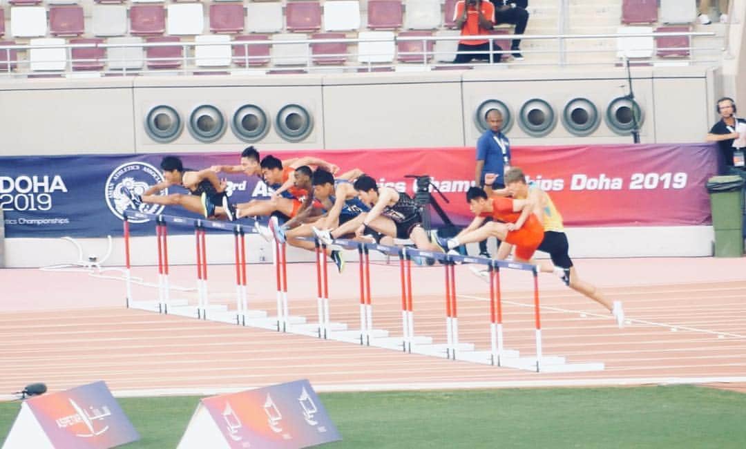 高山峻野のインスタグラム：「アジア選手権 13秒59(+1.7)4位 応援ありがとうございました！  #110mh #アジア選手権」