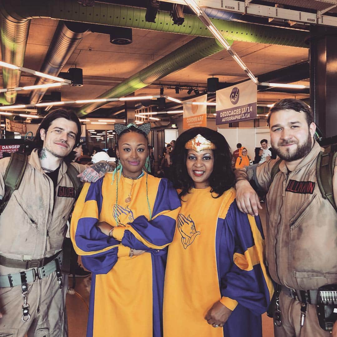 The Glory Gospelのインスタグラム：「Sweet #ghostbusters cosplay at #polymanga2019 - But can they catch the #HolyGhost??! #askingforafriend #polymanga #glorygospelsingers #gospel」