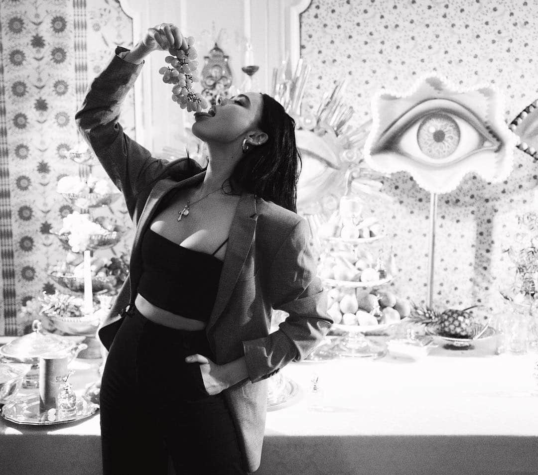 クリスティナ・バザンのインスタグラム：「Thanks @jpgaultierofficial for a beautiful evening in Paris few days ago celebrating the launch of the new fragrance #BeScandal 🖤 #ad」