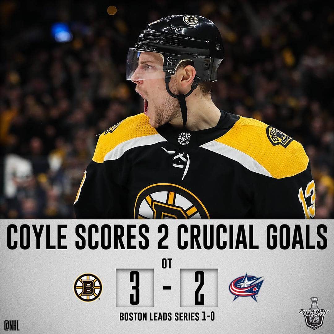NHLさんのインスタグラム写真 - (NHLInstagram)「@charliecoyle_3 wins it in overtime for the @nhlbruins, while @vt9191 leads the @stlouisblues to victory! #StanleyCup」4月26日 22時03分 - nhl