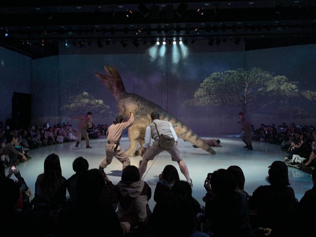 yucat（加藤有加利）さんのインスタグラム写真 - (yucat（加藤有加利）Instagram)「お昼にとても素敵な顔合わせがあり それ終わりに昨日から #渋谷ヒカリエ で開催されている #体験型恐竜ライブショー #DINOSAFARI #ディノサファリ に行ってきました。 ナイトメアバージョンは恐竜が興奮状態とのことで迫力満点のショーでした。楽しかったー！ トリケラトプスの子供かわいすぎました💕 夏のワンマンライブは恐竜レストランでやるのでとてもいい刺激をもらいました(^^) ・ ・ #yucat #加藤有加利 #rythem #恐竜 #dinosaur #ティラノサウルス #トリケラトプス #アロサウルス」4月26日 22時20分 - yucat1031