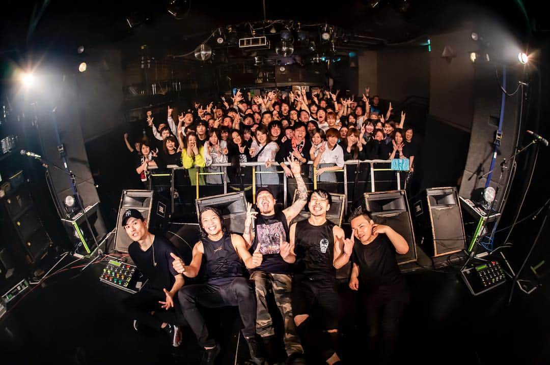 Crystal Lakeさんのインスタグラム写真 - (Crystal LakeInstagram)「THANK YOU SAPPORO!! We’ll be back on next month for KITAKAZE ROCK FES.  Photo: @taka_tallman  #CrystalLake #HELIX」4月26日 22時41分 - crystallake777